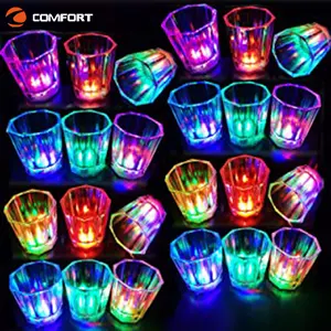 Festival Decoration Red-Green-Blue Color Changing Plastic Led Flashing Goblet Cup For Party