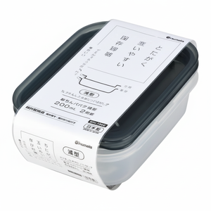 Inomata 290ml nero Set da 2 pezzi per alimenti e contenitori sicuri per microonde - Product Image 1