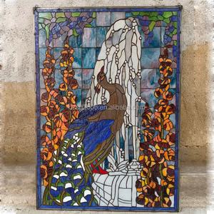 Vitral Personalizado Estilo Europeo con Diseño de Pavo Real, Doble Acristalamiento, para Ventanas, Puertas y Paredes - Product Image 2