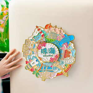Metal City Landmark Building Custom Rotating Fridge <strong>Magnet</strong> Enamel 3D Tourist Souvenirs Suitable for Different Countries - Product Image 5