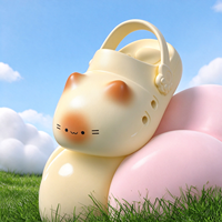Produit Tendance Été 2026 Sabots Nuage en EVA à amorti motif chat mignon, Pantoufles décontractées moelleuses pour femme, Chaussures d'intérieur, d'extérieur et de plage