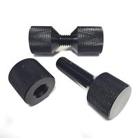 Set Pin dua lubang 1-1/8 "baru 6061 konstruksi ringan aluminium 2 lubang nozel Penyelaras Pin Knurled dengan benang yang dapat dilepas