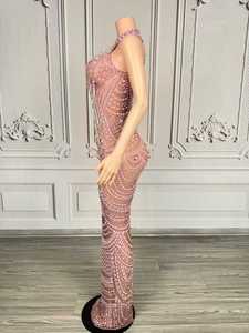 Abito da Sera Senza Maniche Verde con Strass e Rete, Costume per Spettacoli, Abito da <span class=keywords><strong>Sirena</strong></span> Personalizzato per Eventi e Boutique, Direttamente dalla Fabbrica Ocstrade - Product Image 6