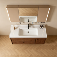 Meuble de salle de bain moderne, meuble-lavabo de style contemporain, armoire de salle de bain avec lavabo simple