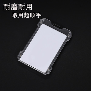 Porte-cartes d'identité noir ajouré givré, porte-cartes diamant, porte-cartes de marque, best-seller transfrontalier, en stock. - Product Image 3