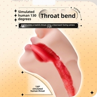 Masturbateur masculin Deep Throat en gros, simulateur de sexe oral réaliste en TPE avec godet, logo personnalisé, jouet sexuel pour hommes