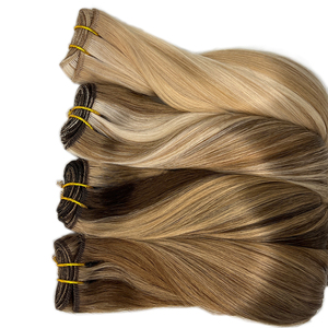 Extensiones de Cabello Ruso en Trama, 100% Cabello Humano Natural, Doble Trama, Calidad Profesional de Salón, Sin Procesar - Product Image 1