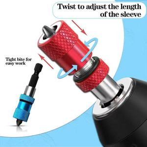 Embout de tournevis à tige hexagonale de qualité professionnelle 6,35 mm, adaptateur magnétique à dégagement rapide pour perceuse, outil de construction - Product Image 2