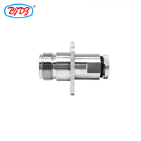 Pasokan Pabrik Konektor Solder Koaksial RF Tipe N Female Jack Lurus 4 Lubang Flens 50Ohm untuk Kabel LMR240 H155 Tersedia