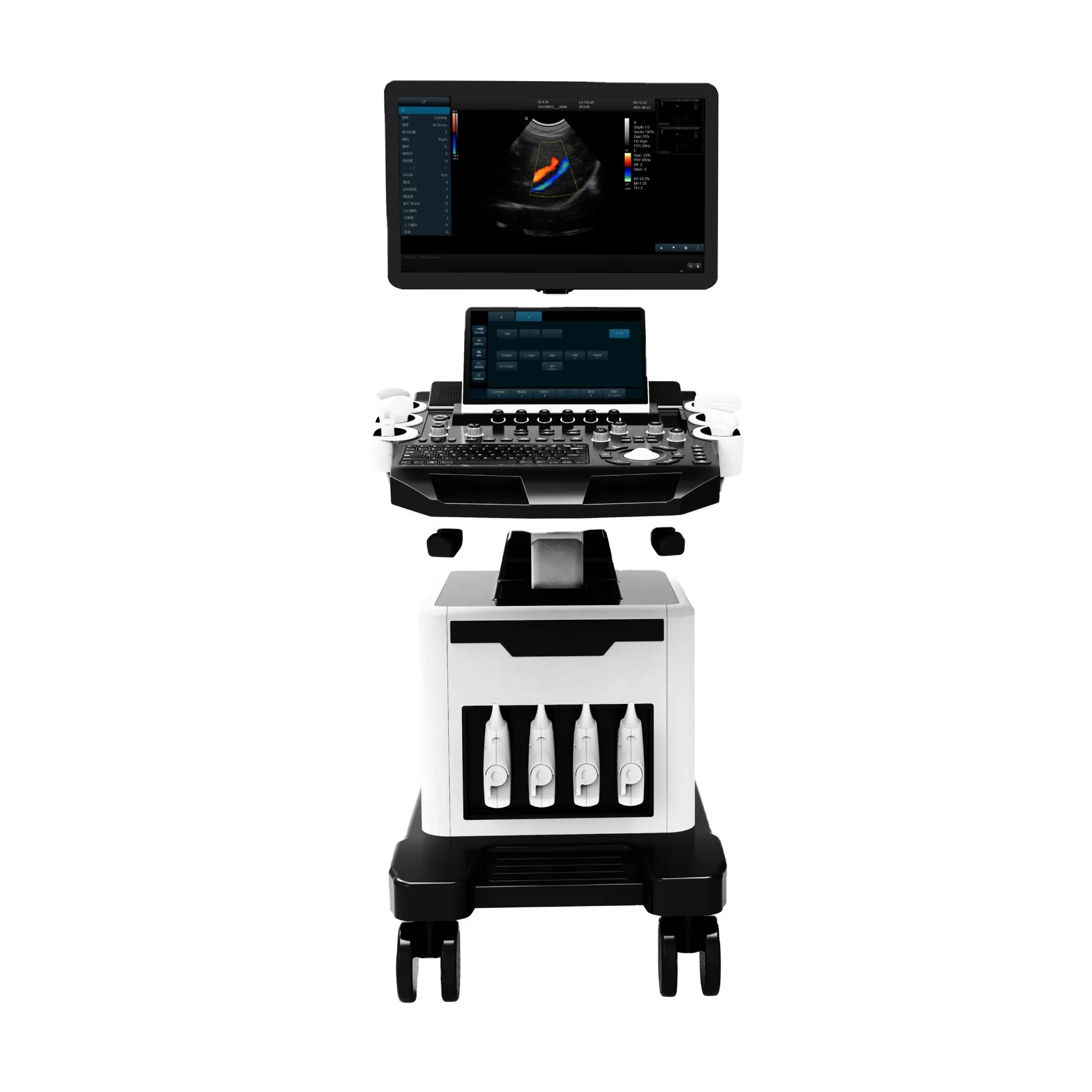 Instruments à ultrasons médicaux portables utilisation vétérinaire machine à ultrasons noir et blanc prix Scanner vétérinaire