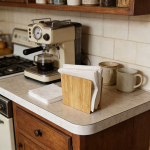 Portatovaglioli in bambù per tavoli, Dispenser di fazzoletti <span class=keywords><strong>da</strong></span> tavolo in legno per cucina, sala <span class=keywords><strong>da</strong></span> pranzo, festa, all'aperto - Product Image 5