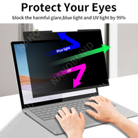 Surface Laptop 3/4/5 15 pouces film protecteur de prévention de Peep type magnétique filtre de confidentialité coupe de lumière bleue Film anti-reflet