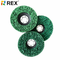 Disque à bande vert en carbure de silicium REX 125 mm x 22 mm, disque de ponçage poly pour l'élimination de la peinture et de la rouille sur le métal, ISO9001