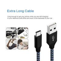 Câble Micro USB mâle vers USB, pour recharge et données, 1M, noir, 1 câble, en stock