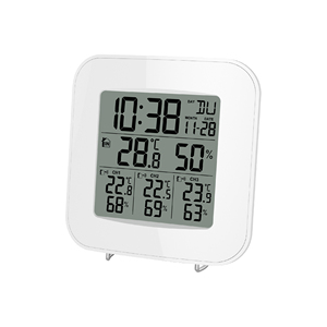 Đồng Hồ Trạm Thời Tiết Không Dây RF 433Mhz Với 3 Cảm Biến Đèn Nền Màu Xanh Dương Độ Ẩm Và Nhiệt Độ Trong Nhà/Ngoài Trời - Product Image 4