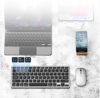 Direkt vom Hersteller Ultra-Dünne Wiederaufladbare Kabellose Tastatur und Maus Kombination für PC Laptop und Tablet - Ideal für Büronutzung