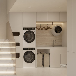 Mobile Lavanderia Moderno Personalizzato Eco-Friendly con Cassetti LED per Villa e Appartamento - Vendita Diretta dalla Fabbrica - Product Image 2