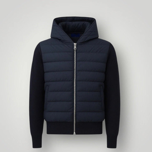 TN giacca ibrida da <span class=keywords><strong>uomo</strong></span> Slim Fit con Zip per la primavera autunno calda imbottita e con maniche in <span class=keywords><strong>lana</strong></span> imbottite - Product Image 4