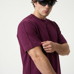 T-Shirt da Uomo in Misto Cotone Premium - Vestibilità Oversize Rilassata, Tessuto Ultra Morbido e Traspirante, Maglietta Nera per Uso Casual e Palestra - Product Image 5