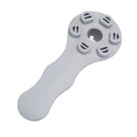 Clé à soupape d'air de sécurité en PVC à 8 rainures clé à soupape de décharge de pression à 6 trous gris pour bateau gonflable Kayak radeau pirogue canoë