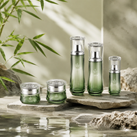 Ensemble de flacons et pots en verre ambré de luxe, forme taille de poitrine, pour crème et lotion, 30g 50g 30ml 100ml 120ml, emballage cosmétique vide pour soins de la peau
