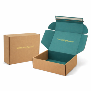 Palette de fards à paupières, boîte d'expédition en carton ondulé, boîte d'expédition pliable en carton ondulé E, emballage personnalisé imprimé, OEM - Product Image 1