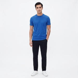 Camiseta 100% algodón para hombre, corte holgado, estampada, venta al por mayor de fábrica, camisetas lisas de buena calidad, camisetas en blanco para hombre - Product Image 1