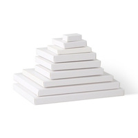 Boîtes rigides en carton blanc recyclable avec laminage mat, emballage personnalisé en gros, boîtes cadeaux miniatures pour cosmétiques
