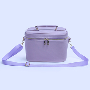 Women's Custom DIY PU Portable Water Resistant Eco-Friendly Makeup <b>Bag</b> Adjustable Strap <b>Large</b> Capacity Travel Cosmetic for - Product Image 1