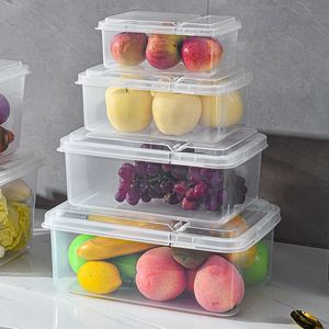 Transparent Flip Top <b>Plastic</b> <b>Display</b> <b>Box</b> Heightened Thickened Fresh Keeping <b>Box</b> Half Open Storage <b>Box</b> for Grains and Seasonings - Product Image 5