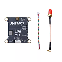 Émetteur vidéo FPV JHEMCU 2W 5.8G VTX 40CH avec microphone intégré, 2-6S, trou de montage 30.5*30.5 pour drone de course FPV