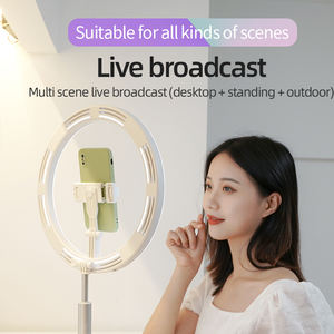 Anneau lumineux <span class=keywords><strong>de</strong></span> <span class=keywords><strong>table</strong></span> pliable et ajustable, intensité d'éclairage réglable, 6 interrupteurs, rvb, 10 pouces, 1 pièce, B1 - Product Image 4