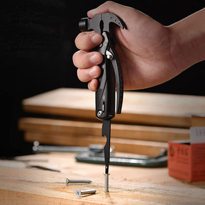 Kit de survie multifonctionnel 12 en 1, marteau de survie tactique portable en acier inoxydable, marteau à clous pour le camping - Product Image 5