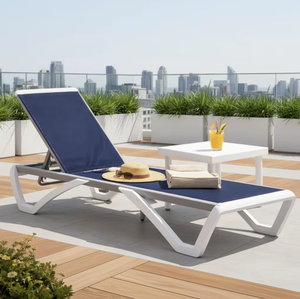 Ensemble <span class=keywords><strong>de</strong></span> chaises longues en <span class=keywords><strong>plastique</strong></span> HDPE robuste tendance 2026 avec dossier réglable pour mobilier <span class=keywords><strong>de</strong></span> <span class=keywords><strong>jardin</strong></span>, <span class=keywords><strong>de</strong></span> piscine et <span class=keywords><strong>de</strong></span> plage en bord <span class=keywords><strong>de</strong></span> mer - Product Image 1