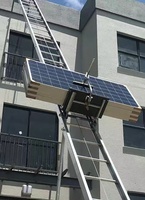 Fabricant de panneaux solaires en alun, plate-forme d'ascenseur à échelle 4 panneaux, palan de levage de toit