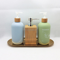 Écologique vert HDPE 200ml 400ml 500ml Doux au toucher Emballage Cosmétique Lotion Corporelle en plastique Squeeze Shampooing Bouteille avec
