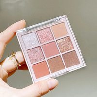 Palette de fards à paupières nude 9 couleurs en gros sous marque privée – Finis mats et scintillants, tons terreux, maquillage longue tenue, cosmétiques en vrac