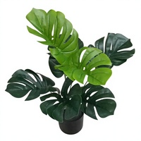 Monstera artificiel en pot, réaliste au toucher, pour la décoration intérieure du salon, de la maison moderne ou du bureau.