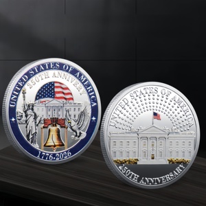 EN STOCK AHORA Moneda Conmemorativa del 250 Aniversario de la <span class=keywords><strong>Estatua</strong></span> de la <span class=keywords><strong>Libertad</strong></span> de EE. UU., <span class=keywords><strong>Diseño</strong></span> Moderno con Grabado UV, Chapada en Oro, 2026 - Product Image 2