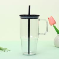 Gelas Tumbler Akrilik Dinding Ganda 20Oz Ramah Lingkungan, Dapat Dipersonalisasi,  DIY,  Pre-Drilled,  Dengan Gagang