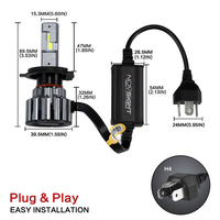 Système d'éclairage automobile Novsight A397-F03 Hb3 Hb4 Ampoule de phare de voiture 15000lm 70W 9005 9006 H4 H7 H11 Lumière LED Phare de voiture LED