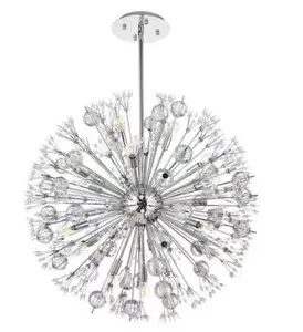 Đèn Treo LED Hình Quả Cầu Tia Lửa Bắc Âu Hiện Đại Đèn Chùm Nến Bồ Công Anh Sputnik Starburst