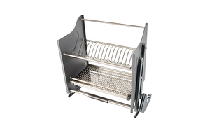 Estante extraíble para armarios de cocina, <span class=keywords><strong>escurridor</strong></span> de platos, elevador de cocina, cesta de almacenamiento, organizadores de armarios - Product Image 5