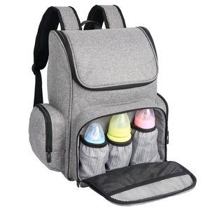Free Sample <b>Big</b> for Changing Pad Multipurpose Travel Diaper <b>Backpack</b> for Babies Polyester Material USB Anti-Theft Features - Product Image 4