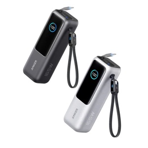 Banque d'alimentation <span class=keywords><strong>Anker</strong></span> A1695 25000mAh 165W USB C pour ordinateur portable, charge rapide PD 100W, câble rétractable intégré, écran intelligent - Product Image 1
