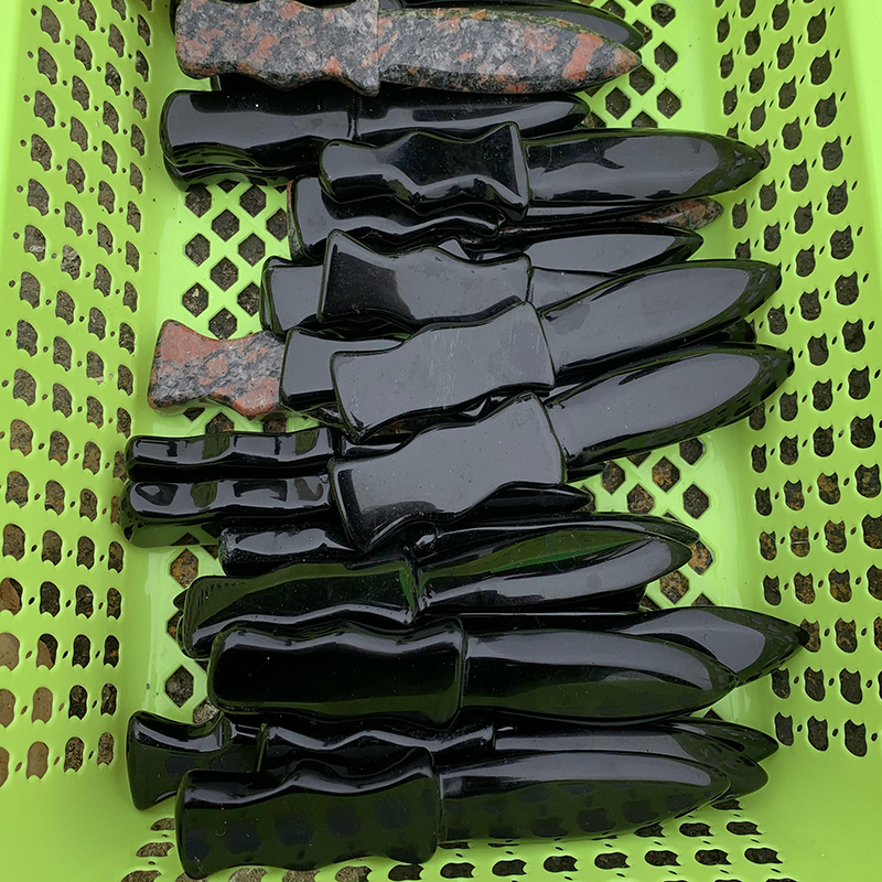 卸売天然黒曜石ナイフクリスタル短剣ナイフ彫刻民俗工芸品 卸売天然黒曜石ナイフクリスタル短剣ナイフ彫刻民俗工芸品