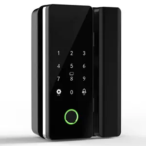 Tuya Fingerprint Lock for Glass door for easy lock management and remote control open door glass Rim lock