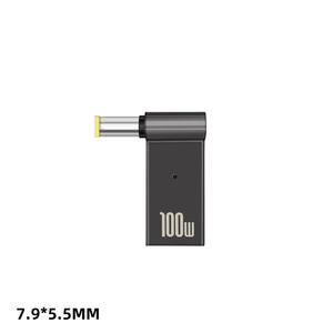 Adaptateur de charge pour <span class=keywords><strong>ordinateur</strong></span> portable USB Type C femelle vers DC 4,5 x 3,0 mm mâle, connecteur de chargeur d'<span class=keywords><strong>alimentation</strong></span> PD 100W, embout rond - Product Image 6