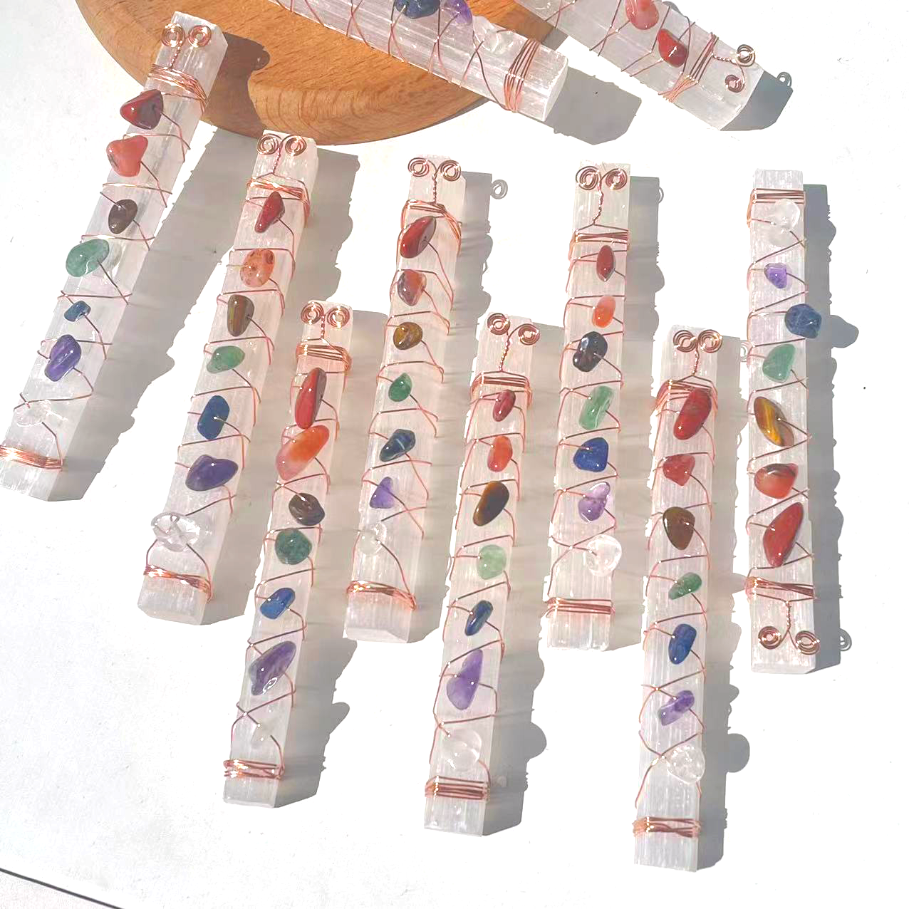 7 chakra selenite stick(10cm)