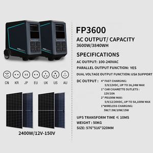 Centrale électrique portable pour l'extérieur 2000w Lifepo4 Cellule Générateur solaire haute capacité Tion 3000w 2400w 1200w 300w Camping Power Bank - Product Image 2